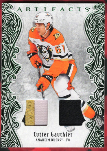 2024-26 Upper Deck Artifacts Emerald Material #16 Cutter Gauthier /65