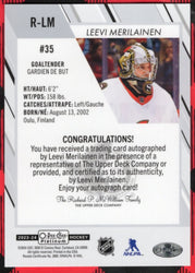 2023-24 Upper Deck O-Pee-Chee Platinum Rookie Autographs R-Lm Rookie Rc Auto Leevi Merilainen