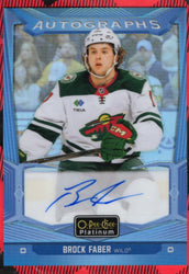 2024-25 Upper Deck O-Pee-Chee Platinum Blue Rainbow Autographs Ba-Bf Auto Brock Faber
