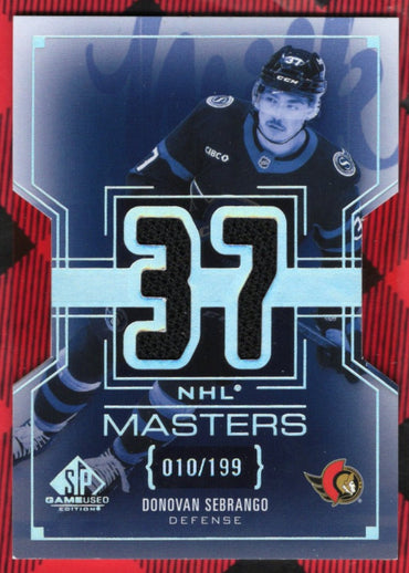 2025-26 Upper Deck Sp Game Used Nhl Masters Rookie Nm-79 Rookie Rc Donovan Sebrango /199