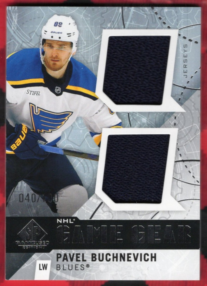 2025-26 Upper Deck Sp Game Used Nhl Game Gear Gg-Pb Pavel Buchnevich /100