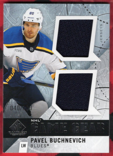 2025-26 Upper Deck Sp Game Used Nhl Game Gear Gg-Pb Pavel Buchnevich /100