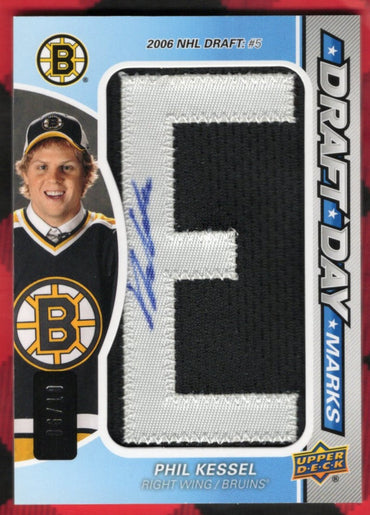 2014-15 Upper Deck Sp Game Used Draft Day Marks Ddm-Pk Auto Phil Kessel /10