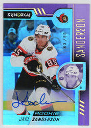 2022-23 Upper Deck Synergy Rookie Auto Redemption R-Js Rookie Rc Auto Jake Sanderson /99