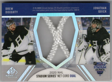 2020-21 Upper Deck Sp Game Used Stadium Series Net Cord Sscd-Qd Drew Doughty Jonathan Quick /35
