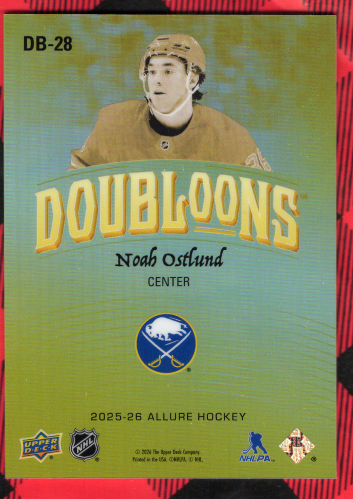 2025-26 Upper Deck Allure Doubloons Db-28 Rookie Rc Noah Ostlund