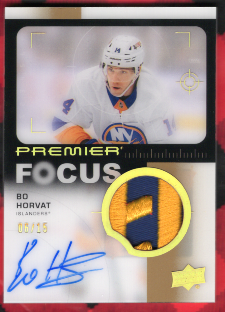 2023-24 Upper Deck Premier Premier Focus Pfp-Bh Auto Bo Horvat /15