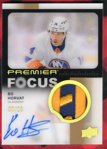 2023-24 Upper Deck Premier Premier Focus Pfp-Bh Auto Bo Horvat /15