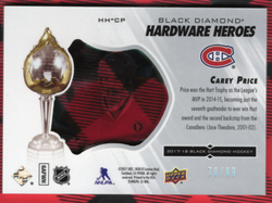 2017-18 Upper Deck Black Diamond Hardware Heroes Hh-Cp Carey Price /99