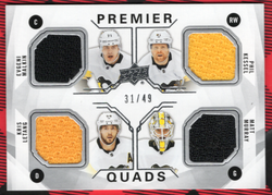 2018-19 Upper Deck Premier Premier Quads Pq-Pp Evgeni Malkin Phil Kessel Kris Letang Matt Murray /49