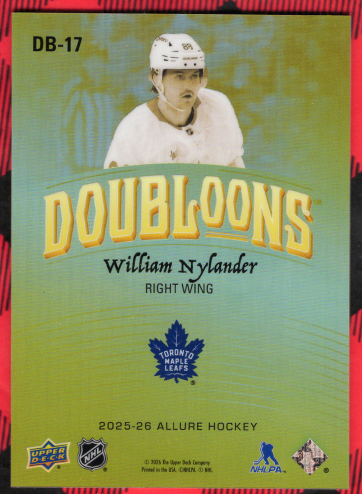 2025-26 Upper Deck Allure Doubloons Db-17 William Nylander