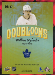 2025-26 Upper Deck Allure Doubloons Db-17 William Nylander