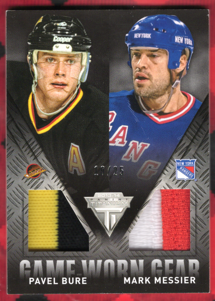 2013-14 Panini Titanium Game Worn Gear Gd-Bm Pavel Bure Mark Messier /25
