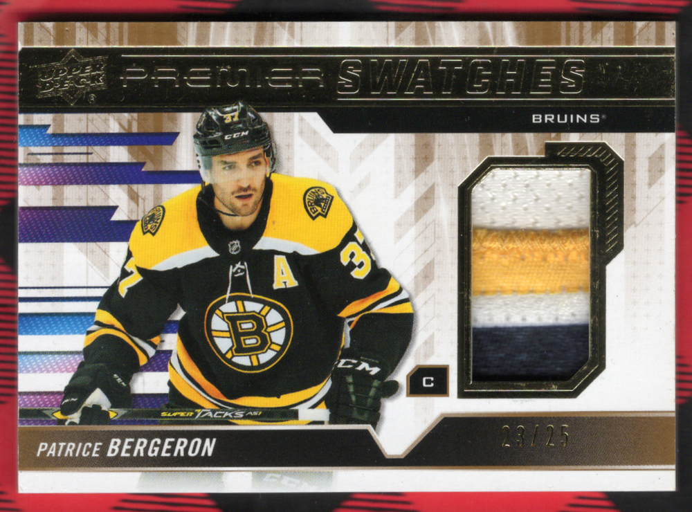 2019-20 Upper Deck Premier Premier Swatches Ps-Pb Patrice Bergeron /25