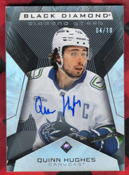2025-26 Upper Deck Black Diamond Diamond Stars Bds-Qh Auto Quinn Hughes /10