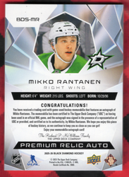 2025-26 Upper Deck Black Diamond Diamond Stars Bds-Mr Auto Mikko Rantanen /15