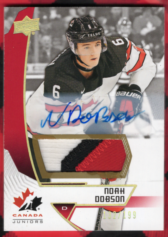 2019 Upper Deck Team Canada Juniors Patch Auto #35 Auto Noah Dobson /199