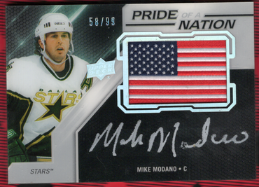 2019-20 Upper Deck Ud Black Pride Of A Nation Pna-Mm Auto Mike Modano /99