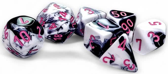 GEMINI 7-DIE SET BLACK-WHITE/PINK