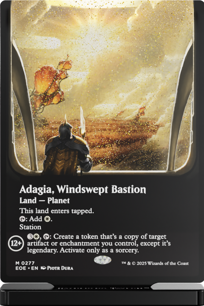 GATHERERS TAVERN MTG EDGE OF ETERNITIES SLABS ADAGIA, WINDSWEPT BASTION SLAB STANDEE