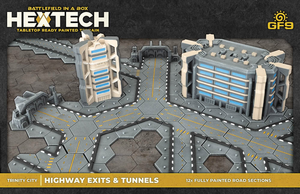 BATTLEFIELD IN A BOX: HEXTECH TRINITY CITY HIGHWAY EXITS AND TUNNELS 12CT