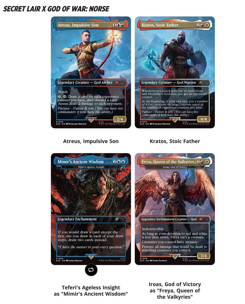 MTG SECRET LAIR PLAYSTATION SUPER DROP GOD OF WAR: NORSE REGULAR (LIMIT 1)