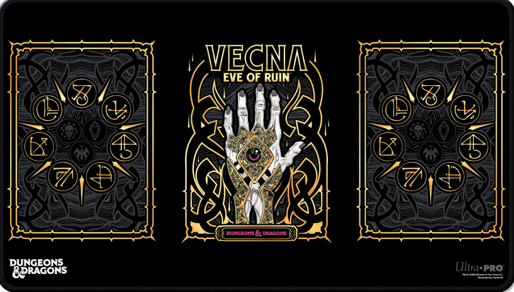 UP PLAYMAT DND VECNA EVE OF RUIN BLACK STITCHED