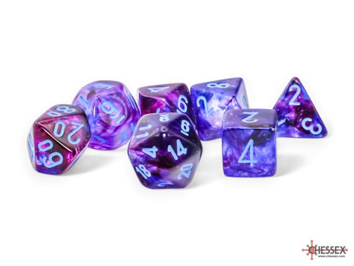 NEBULA 7-DIE SET MEGA-HEDRAL NOCTURNAL/BLUE LUMINARY