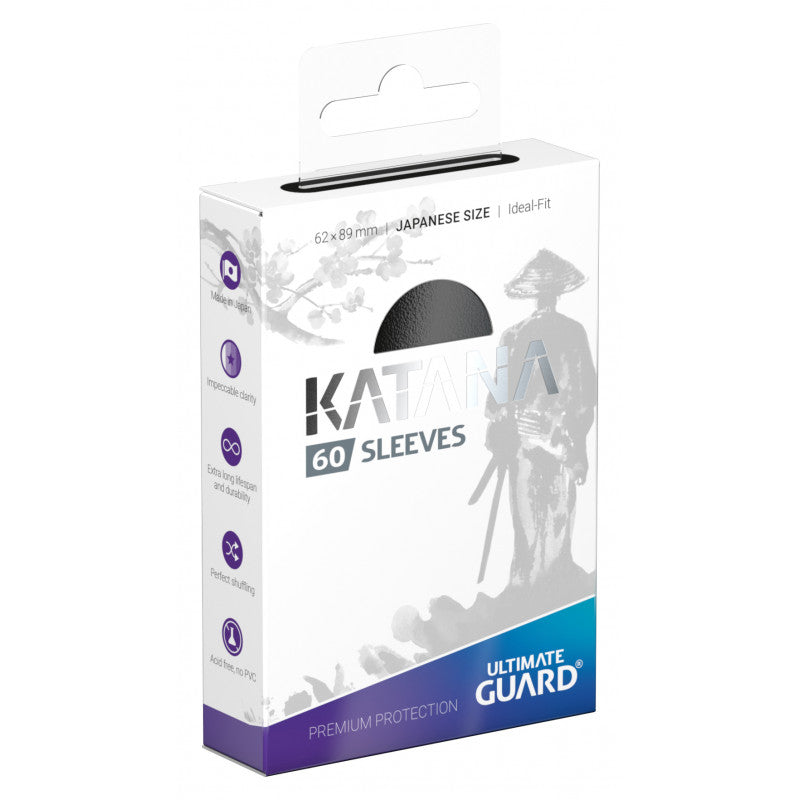 UG SLEEVES KATANA JAPANESE SIZE BLACK 60CT