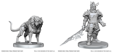 DND UNPAINTED MINIS WV28 HELL HOUND & NARZUGON