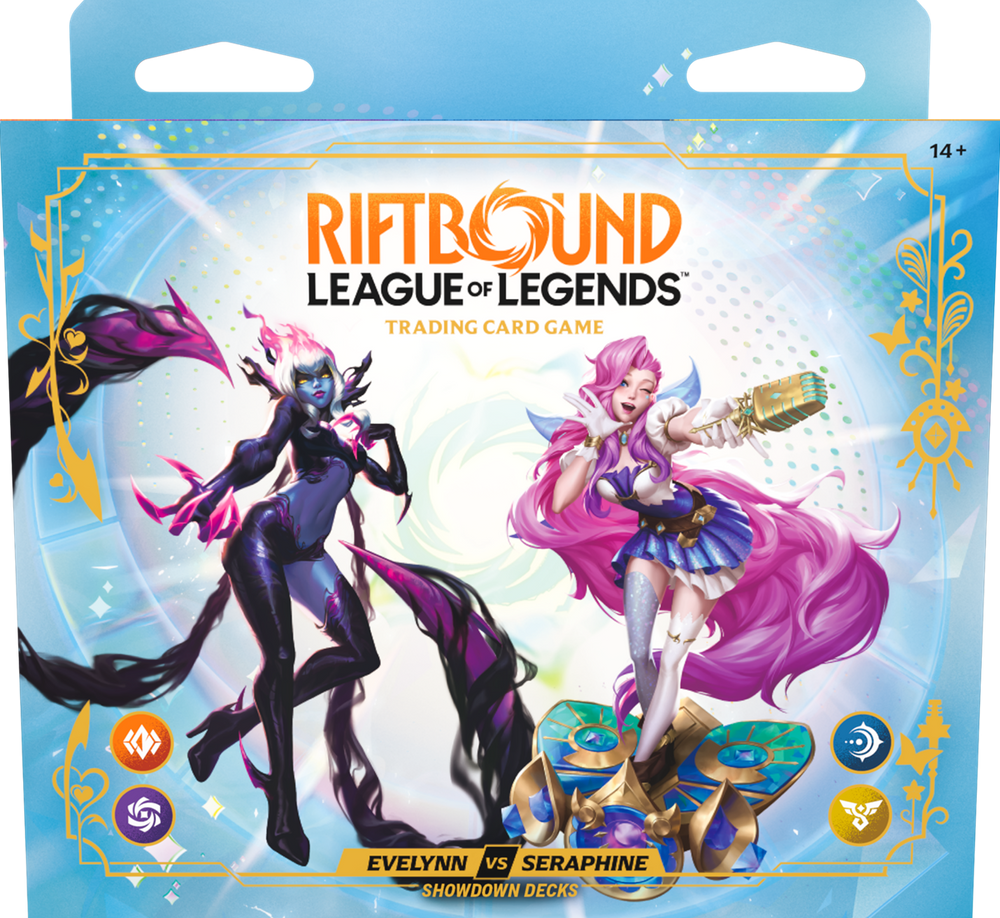 RIFTBOUND LEAGUE OF LEGENDS TCG RADIANCE SHOWDOWN DECK - EVELYNN VS SERAPHINE PRE ORDER ^ OCT 23/26