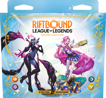 RIFTBOUND LEAGUE OF LEGENDS TCG RADIANCE SHOWDOWN DECK - EVELYNN VS SERAPHINE PRE ORDER ^ OCT 23/26