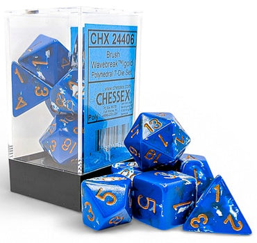 BRUSH 7-DIE SET POLYHEDRAL WAVEBREAK/GOLD