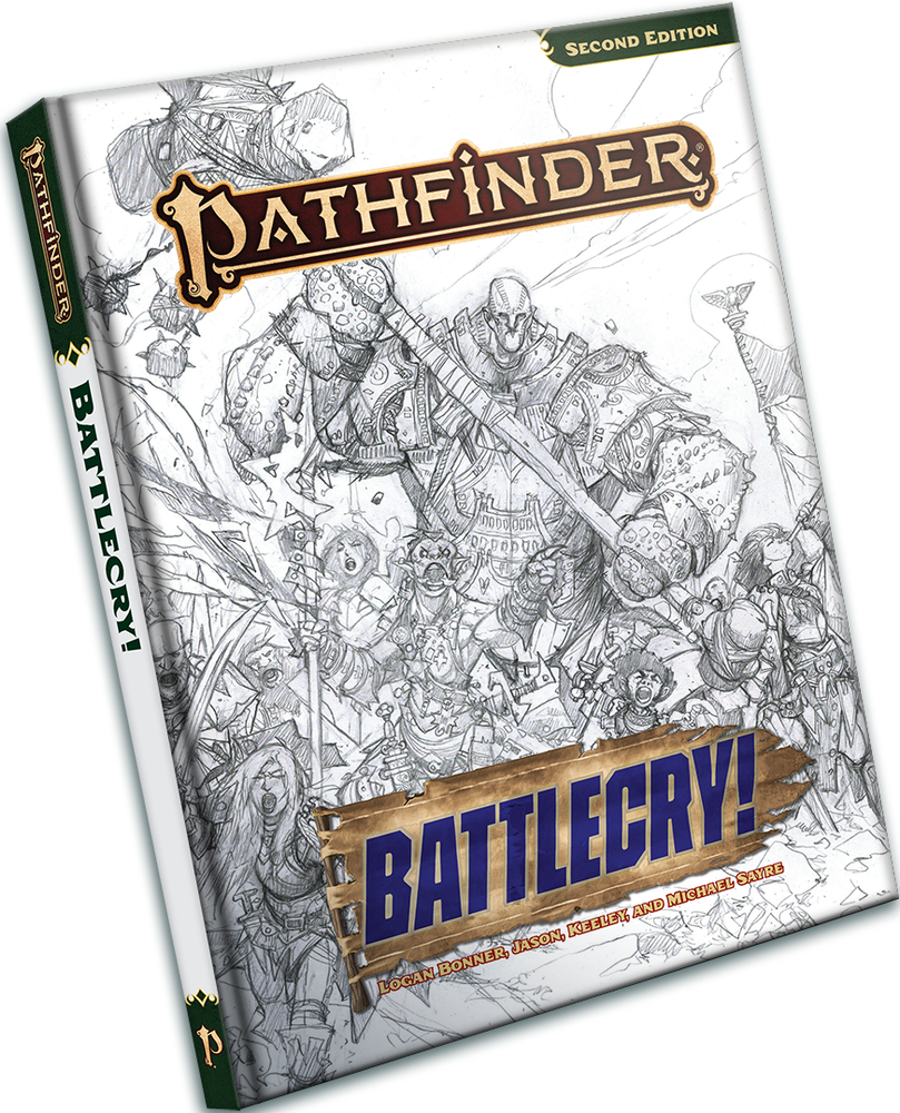 PATHFINDER 2E BATTLECRY! SKETCH COVER HC