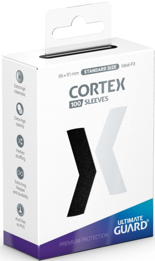 UG SLEEVES CORTEX STANDARD GLOSSY BLACK 100CT