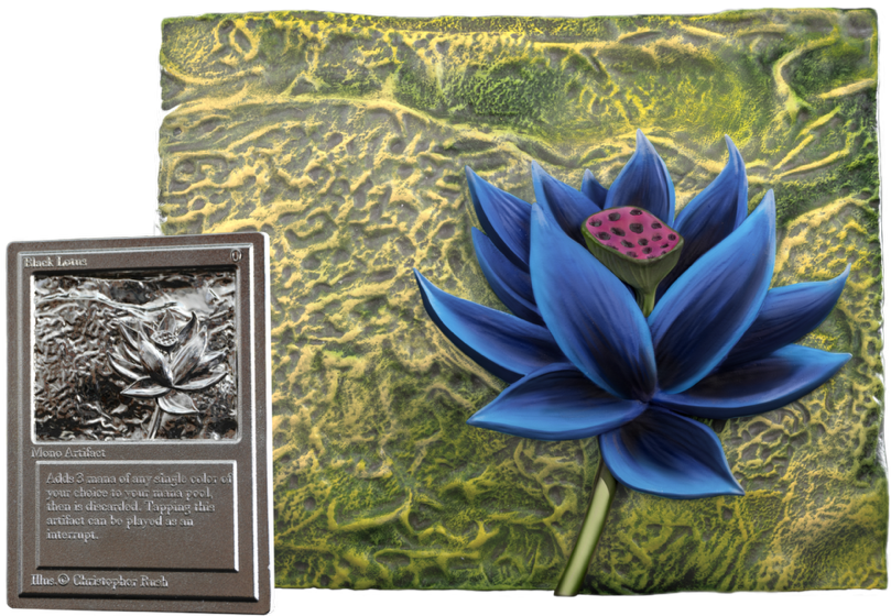 MTG BLACK LOTUS RELIEF SCULPTURE