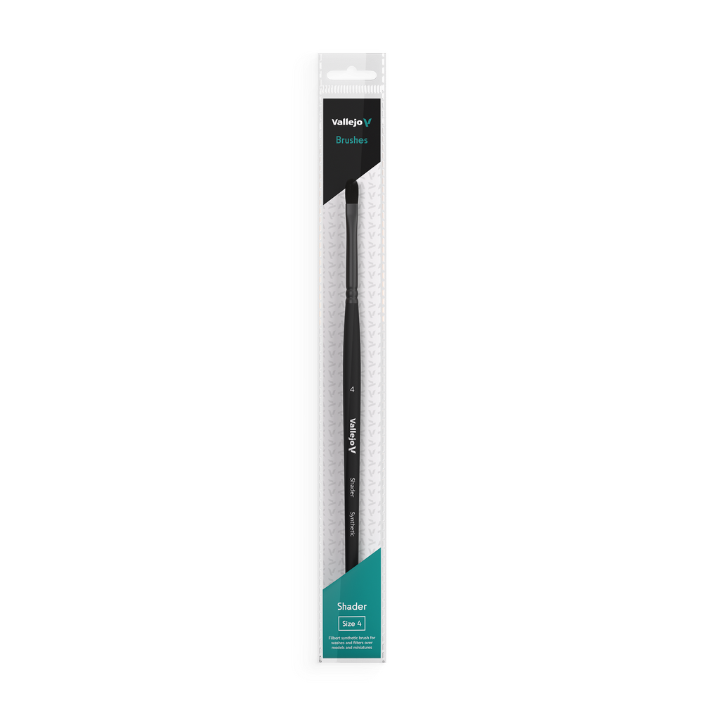 VALLEJO: FILBERT SHADER FLAT SYNTHETIC BRUSH NO. 4