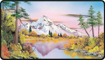 UP PLAYMAT BOB ROSS MIGHTY MOUNTAIN LAKE BLACK STITCHED