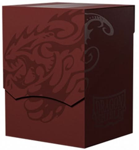 DRAGON SHIELD DECK SHELL BLOOD RED/BLACK REVISED