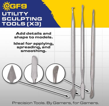 HOBBY TOOLS: UTILITY SCULPTING TOOLS 3CT