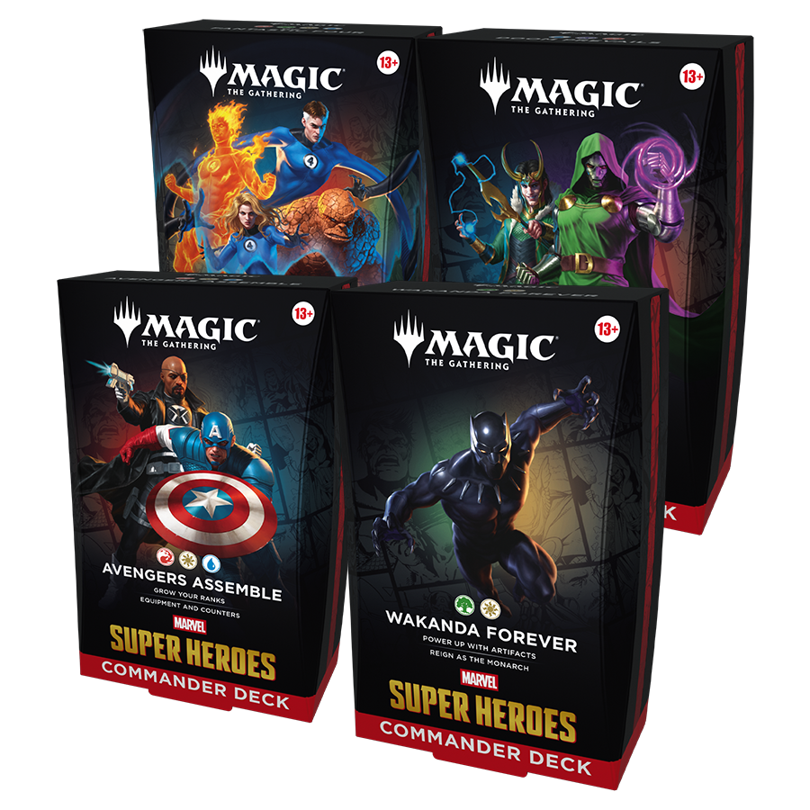 MTG MARVEL SUPER HEROES COMMANDER SET OF 4 PRE ORDER ^ JUN 26/26