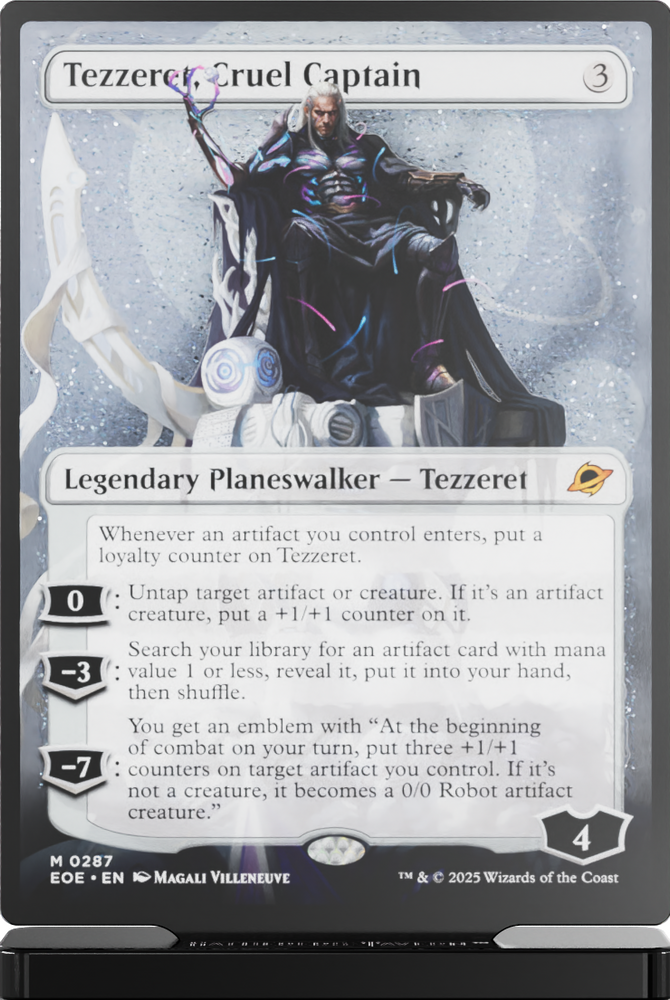 GATHERERS TAVERN MTG EDGE OF ETERNITIES SLABS TEZZERET, CRUEL CAPTAIN SLAB STANDEE