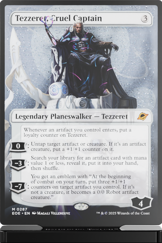 GATHERERS TAVERN MTG EDGE OF ETERNITIES SLABS TEZZERET, CRUEL CAPTAIN SLAB STANDEE
