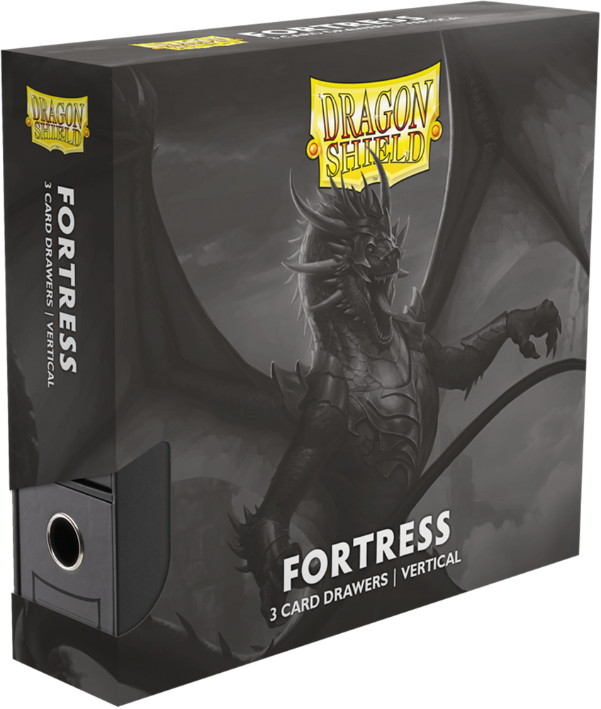 DRAGON SHIELD FORTRESS CARD DRAWERS VERTICAL 3 ROW BLACK