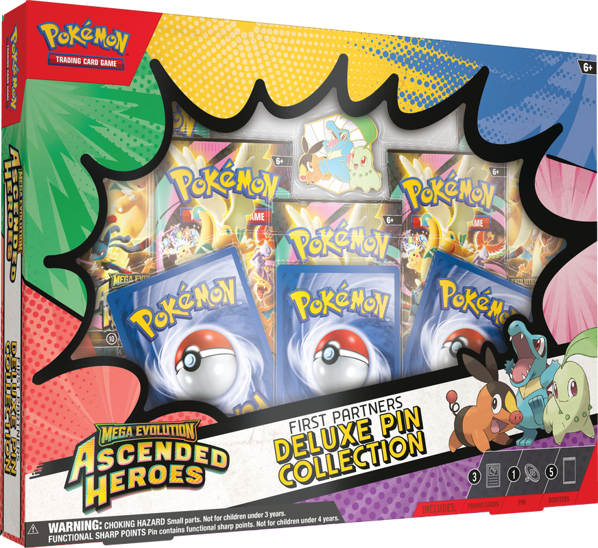 POKEMON ME2.5 ASCENDED HEROES FIRST PARTNERS DELUXE PIN COLLECTION