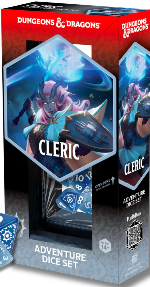DND ADVENTURE DICE CLERIC: WHITE/BLUE