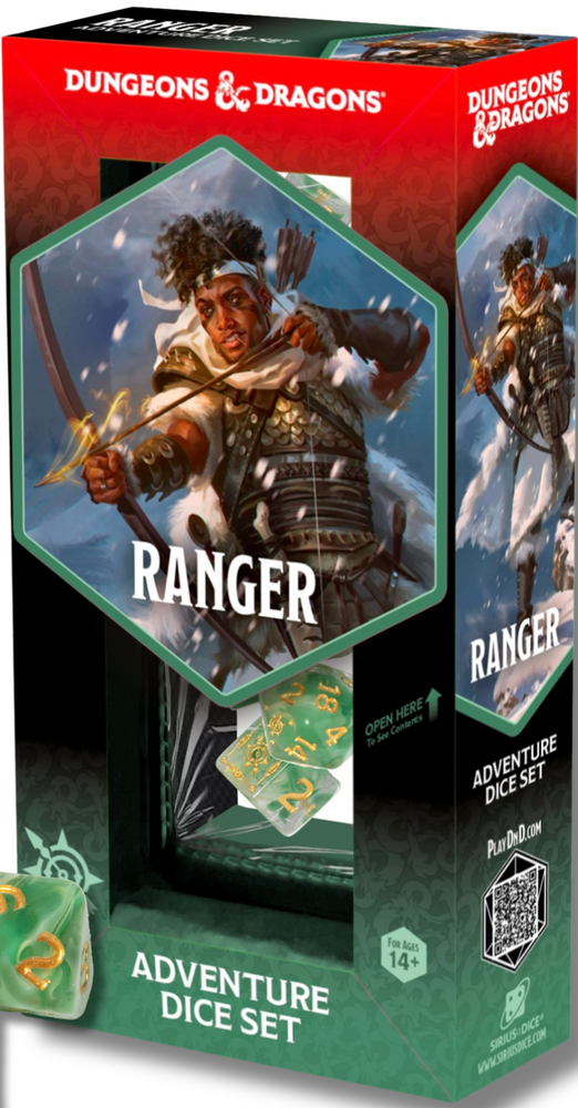 DND ADVENTURE DICE RANGER: WHITE/GREEN
