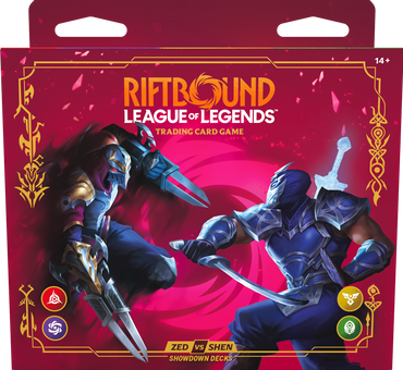 RIFTBOUND LEAGUE OF LEGENDS TCG VENDETTA ZED VS SHEN SHOWDOWN DECK PRE ORDER ^ JULY 31