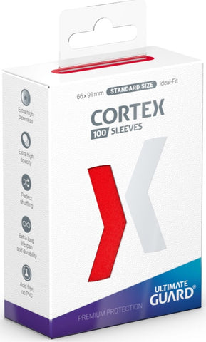 UG SLEEVES CORTEX STANDARD GLOSSY RED 100CT
