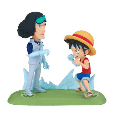 BANPRESTO WORLD COLLECTABLE ONE PIECE MONKEY D. LUFFY VS KUZAN LOG STORIES FIGURE